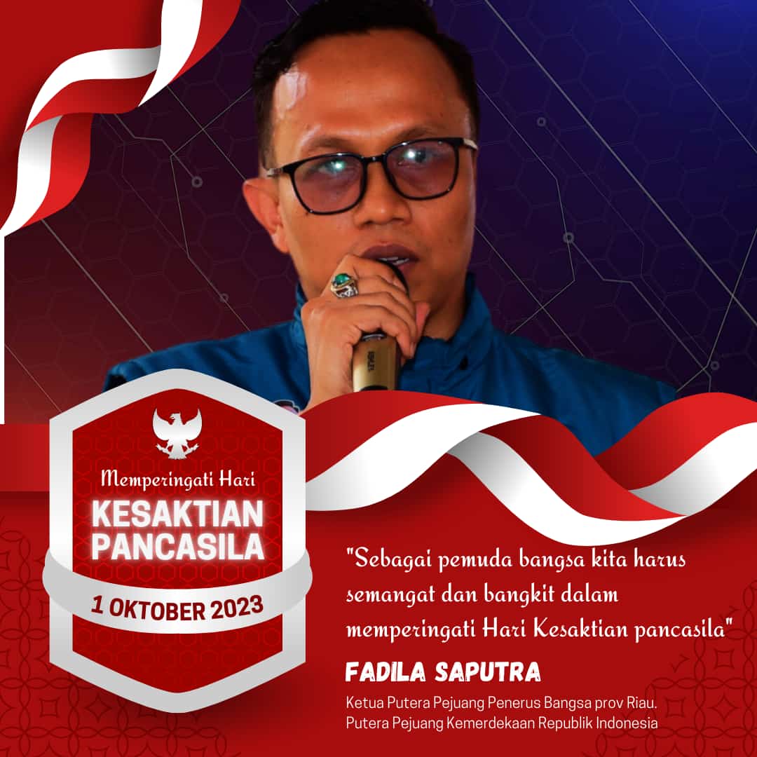 Peringati Hari Kesaktian Pancasila fadila Saputra Ajak  Pemuda untuk Semangat, Bangkit dan Bersatu